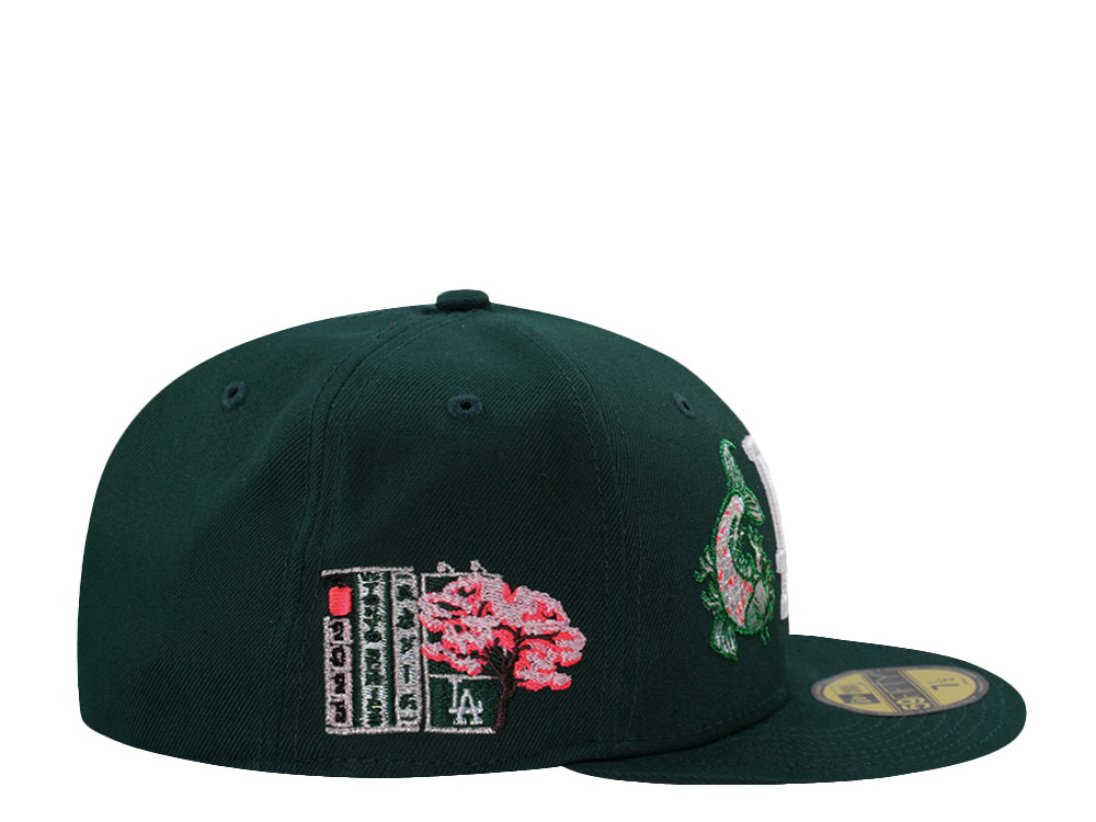 New Era Los Angeles Dodgers Tokyo Series Koi Dark Green Prime Edition 59Fifty Fitted Cap