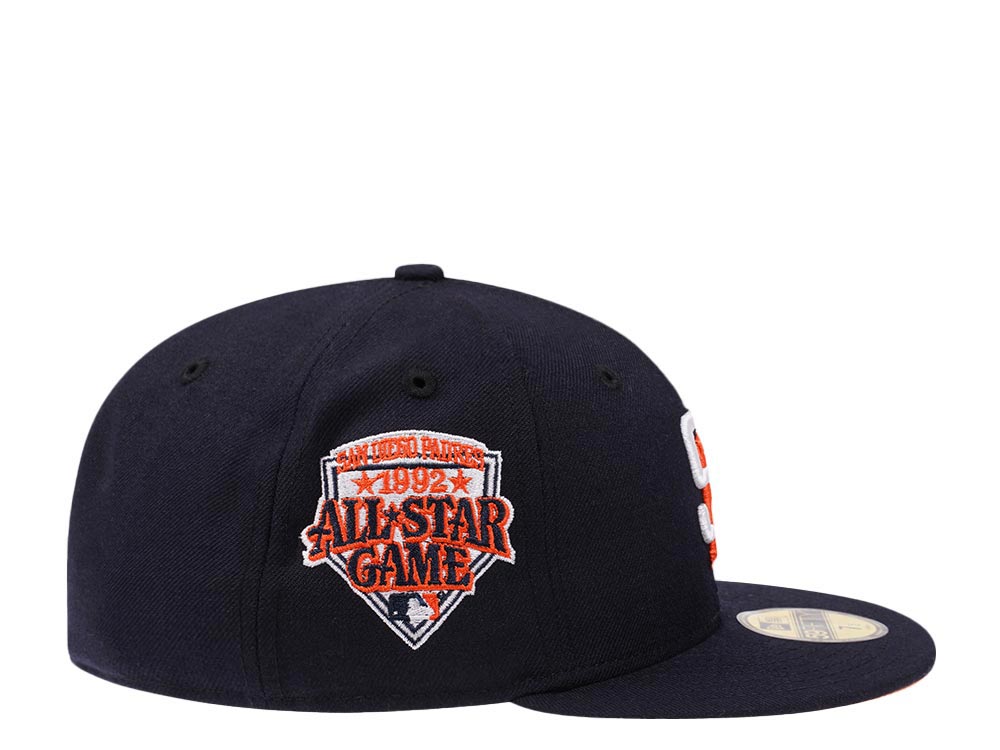 New Era San Diego Padres All Star Game 1992 Navy Orange Edition 59Fifty Fitted Cap