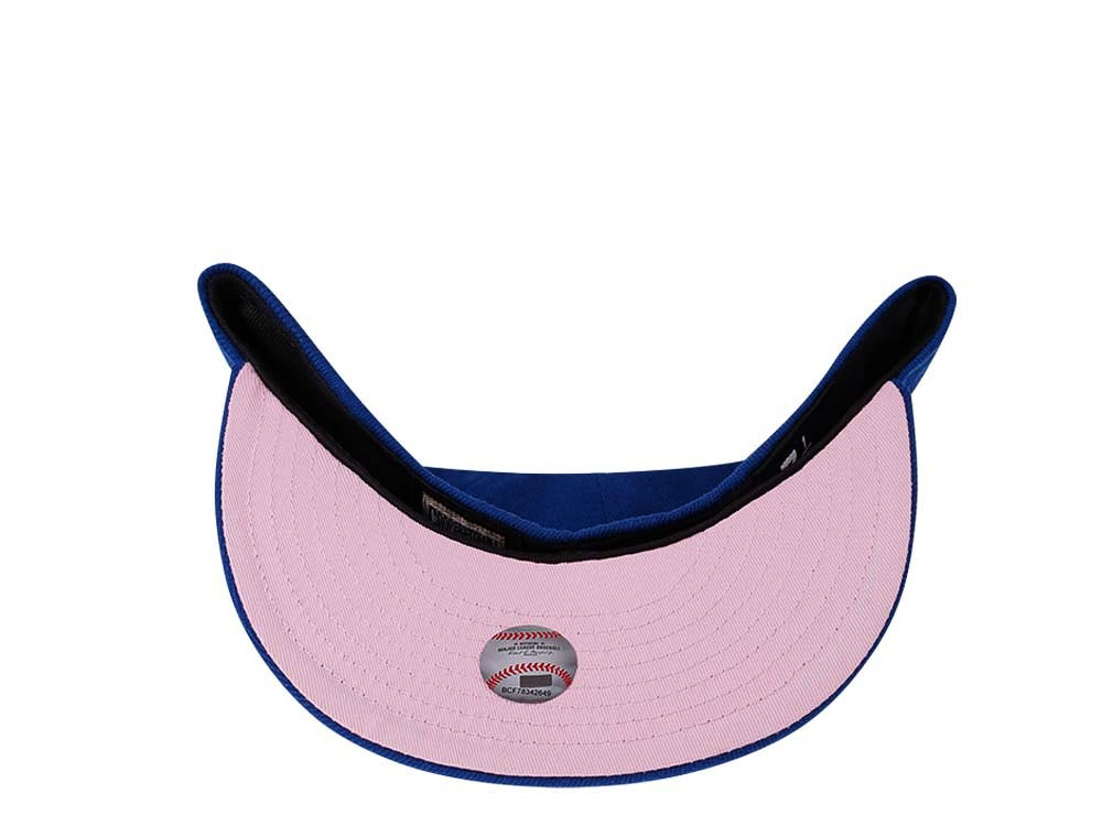 New Era Los Angeles Dodgers 50th Anniversary Bright Blue and Pink Edition 59Fifty Fitted Cap