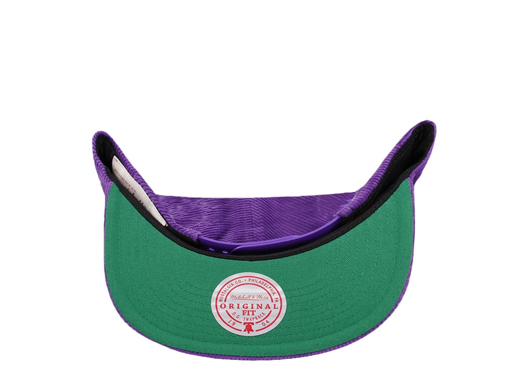 Mitchell & Ness Utah Jazz Purple Cord Hardwood Classic Snapback Cap