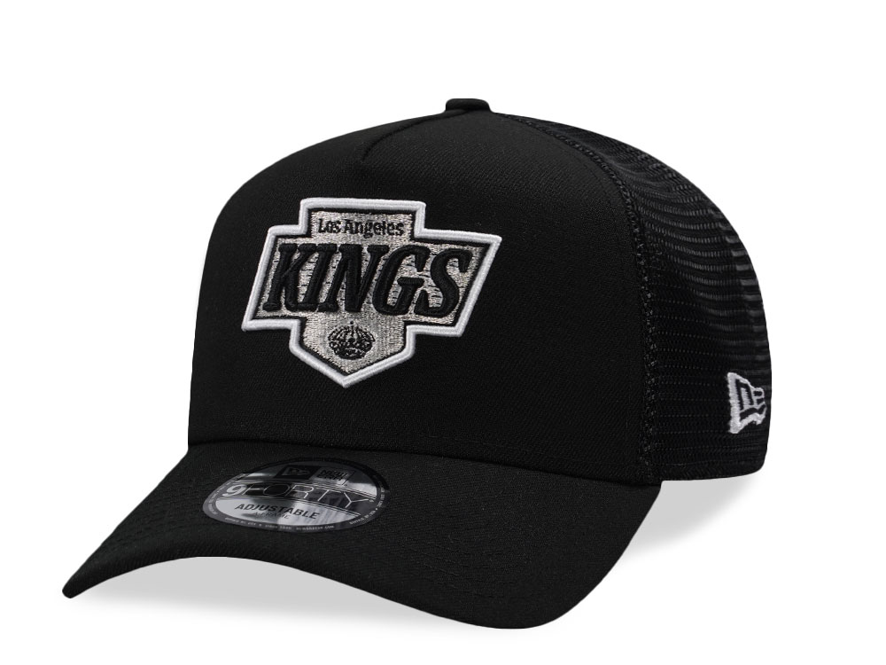 New Era Los Angeles Kings Black Prime Edition 9Forty A Frame Trucker Snapback Cap