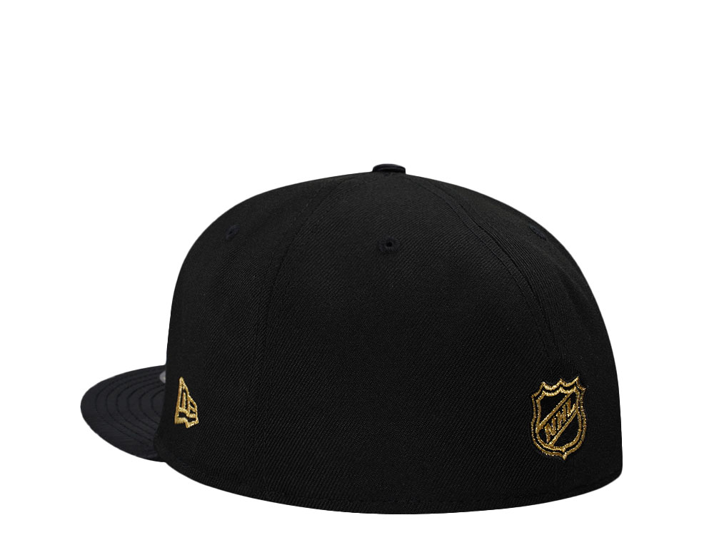 New Era Vegas Golden Knights Black Satin Brim Prime Edition 59Fifty Fitted Cap