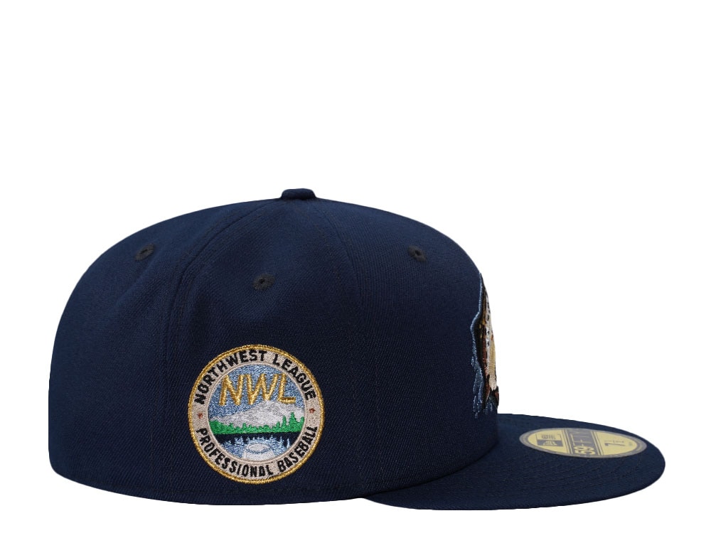 New Era Spokane Indians Ocean Blue Prime Edition 59Fifty Fitted Cap