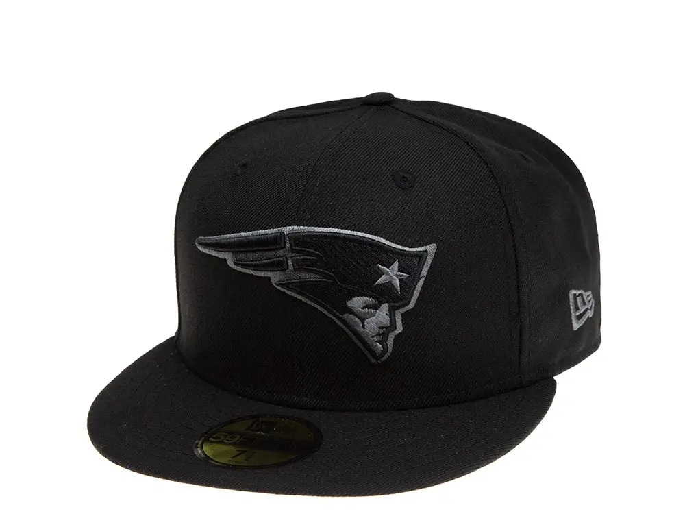 New Era New England Patriots Black & Grey 59Fifty Fitted Cap