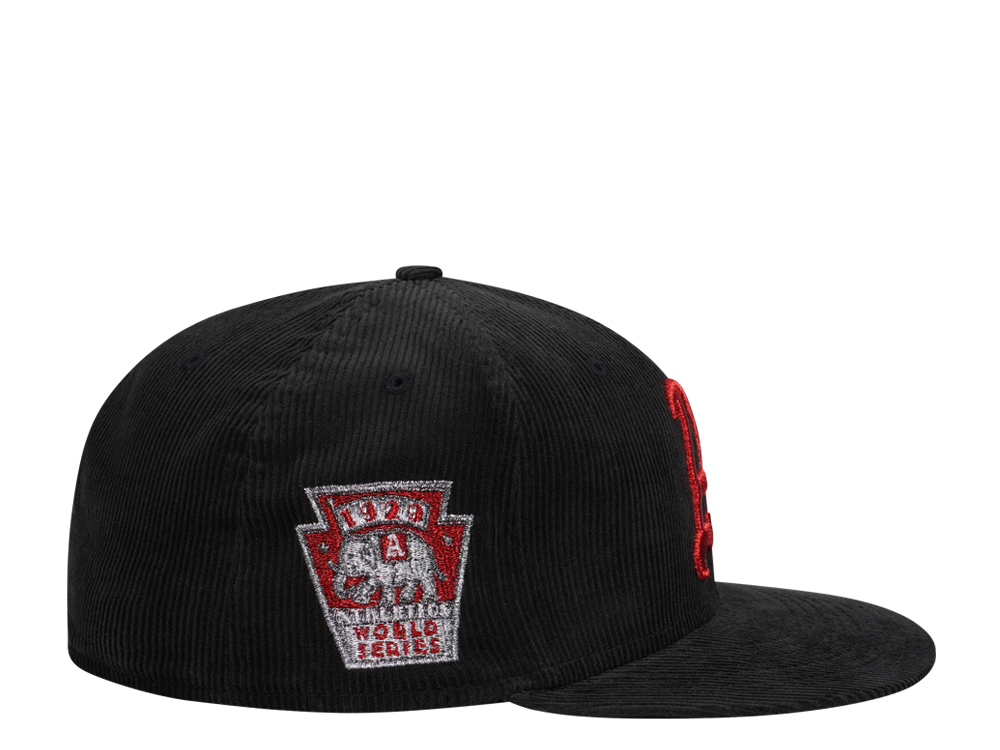 New Era Philadelphia Athletics World Series 1929 Liquid Metal Dark Side Cord Edition 59Fifty Fitted Cap