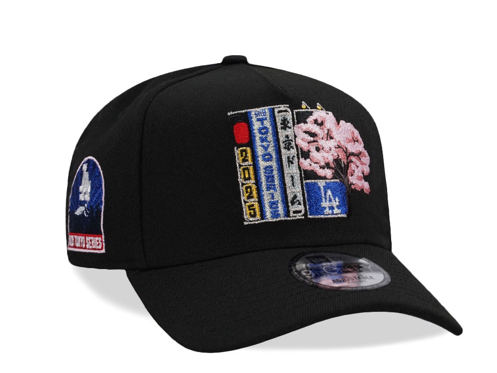 New Era Los Angeles Dodgers Sakura Bloom Black Edition 9Forty A Frame Snapback Cap