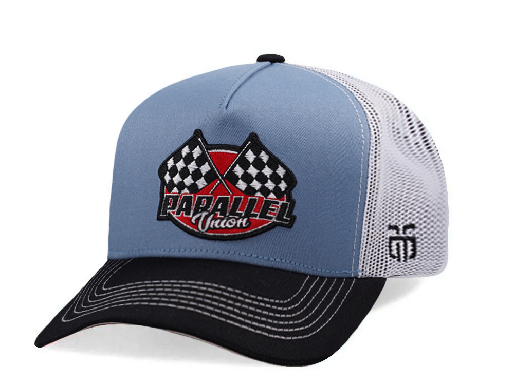 Parallel Union Racing Patch Blue Edition Trucker Snapback Cap