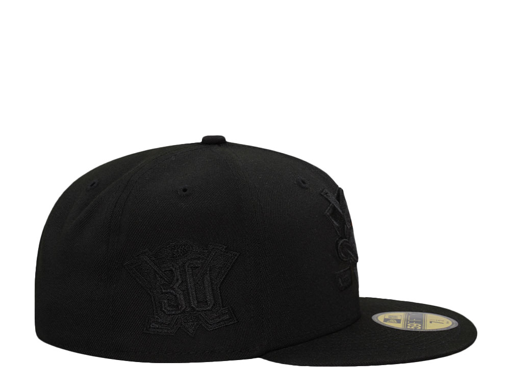 New Era Anaheim Ducks 30th Anniversary Blackout Orange Laser Prime Edition 59Fifty Fitted Cap