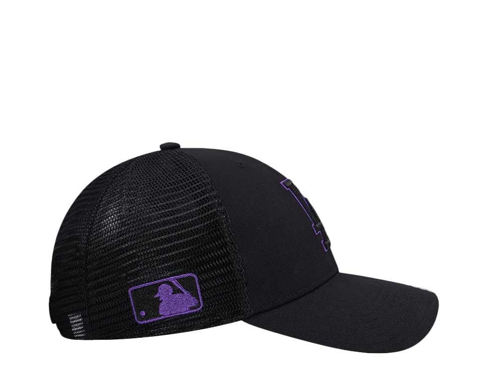 47Brand Los Angeles Dodgers Black Branson Sure Shot MVP Trucker Snapback Cap