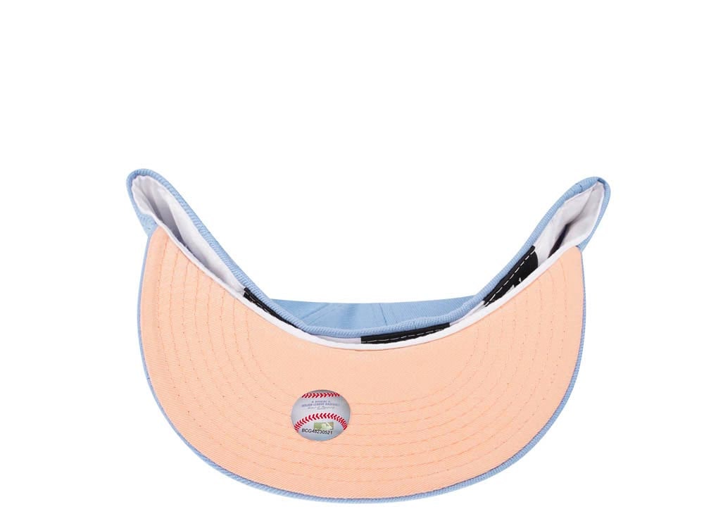 New Era Milwaukee Brewers 50th Anniversary Summer Sky Peach Edition 59Fifty Fitted Cap
