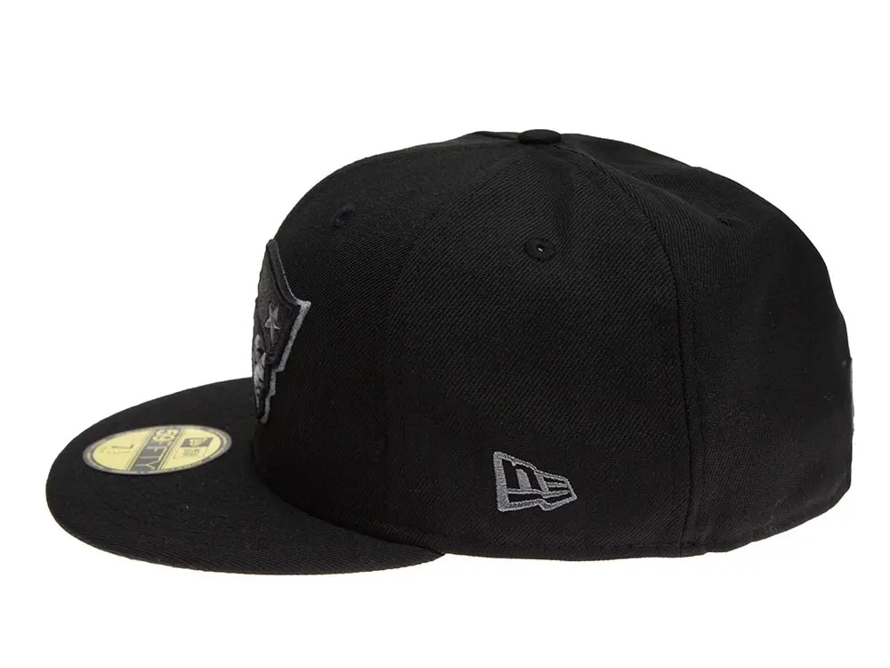 New Era New England Patriots Black & Grey 59Fifty Fitted Cap