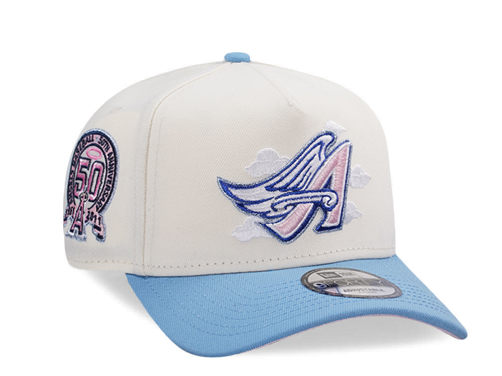 New Era Anaheim Angels 50th Anniversary Clouds Chrome Two Tone Edition 9Forty A Frame Snapback Cap