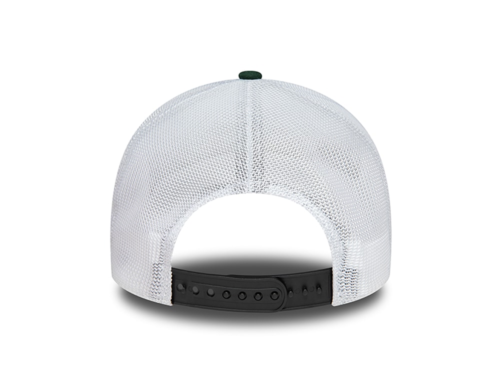 New Era Washed Patch Green A Frame Trucker Snapback Cap