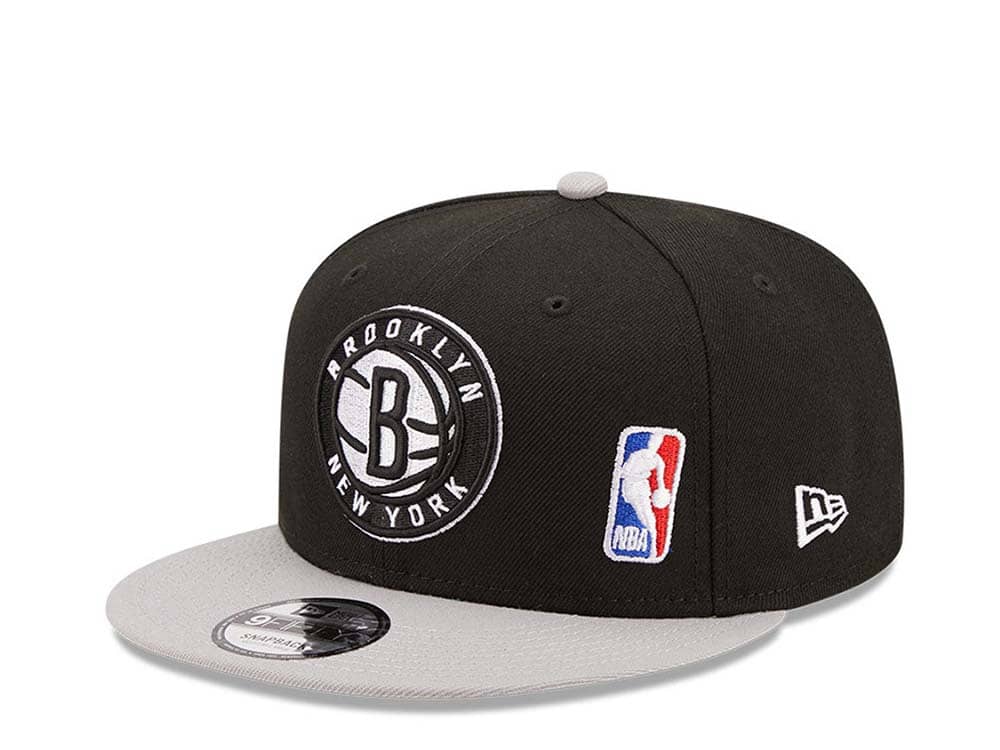 New Era Brooklyn Nets Team Arch Gray and Black 9Fifty Snapback Cap