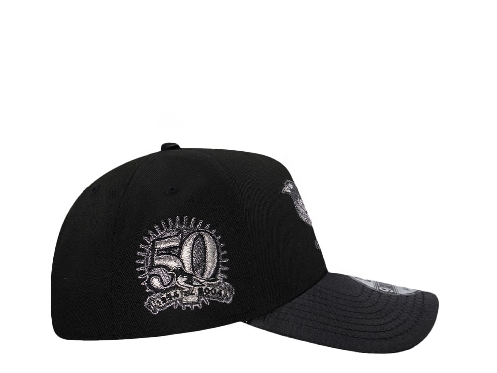 New Era Baltimore Orioles 50th Anniversary Black Metallic 9Forty A Frame Snapback Cap