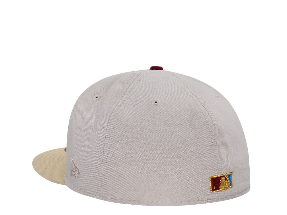 New Era Philadelphia Phillies World Series 1980 Sneaky Stone Gold Two Tone Edition 59Fifty Fitted Cap