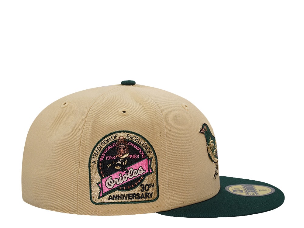 New Era Baltimore Orioles 30th Anniversary Vegas Gold Two Tone Edition 59Fifty Fitted Cap