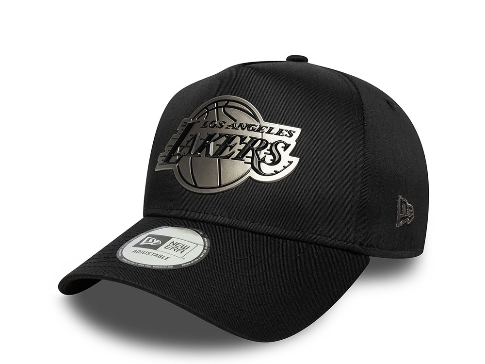 New Era Los Angeles Lakers Metallic Black 9Forty A Frame Snapback Cap