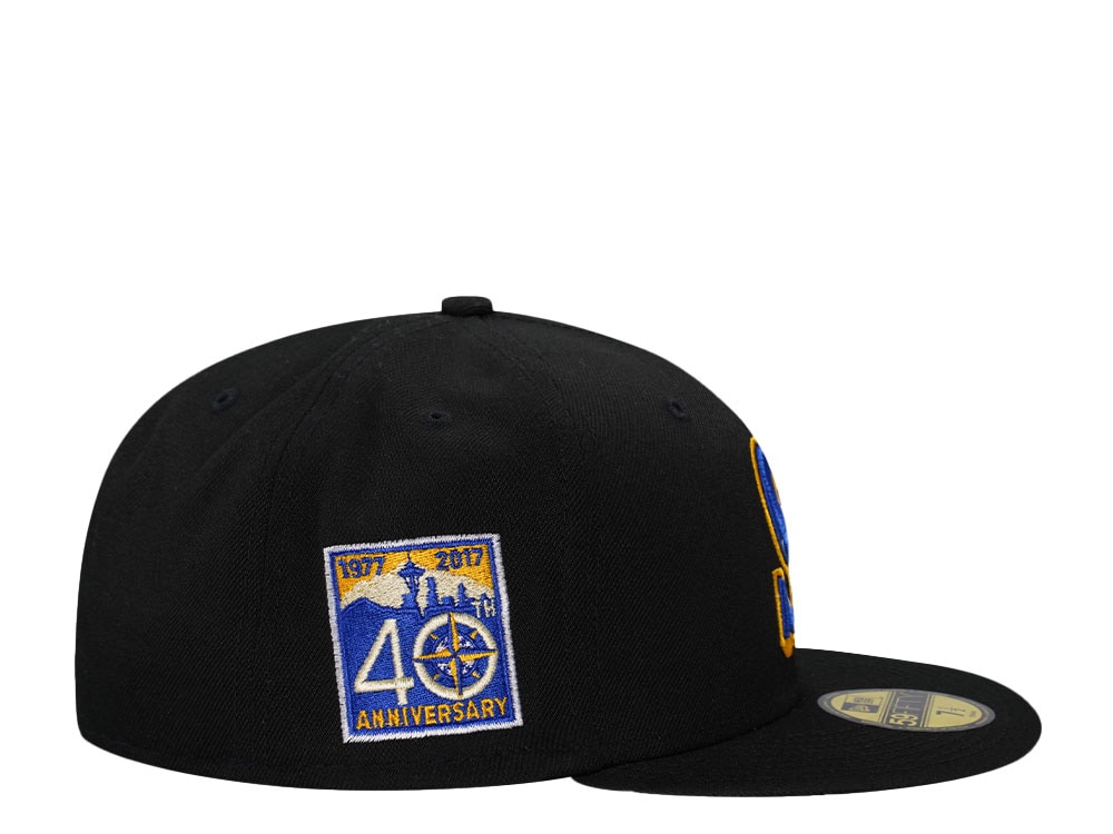 New Era Seattle Mariners 40th Anniversary Classic Black Edition 59Fifty Fitted Cap