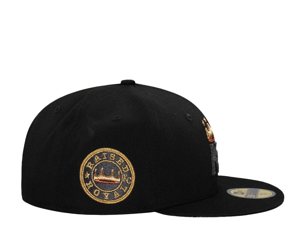 New Era Kansas City Royals Blackout Gold Edition 59Fifty Fitted Cap