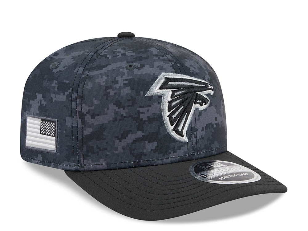 New Era Atlanta Falcons NFL Salute to Service 2026 Digi Camo Black 9Seventy Stretch Snapback Cap
