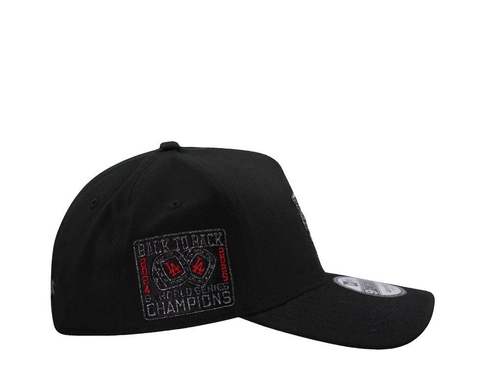 New Era Los Angeles Dodgers Back to Back Champions Upside Down Black Prime Edition 9Forty A Frame Snapback Cap