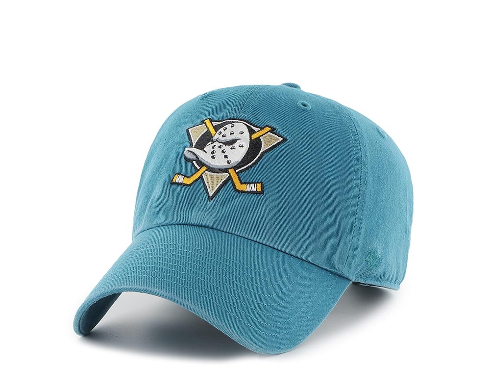 47Brand Anaheim Ducks Teal Clean up Strapback Cap