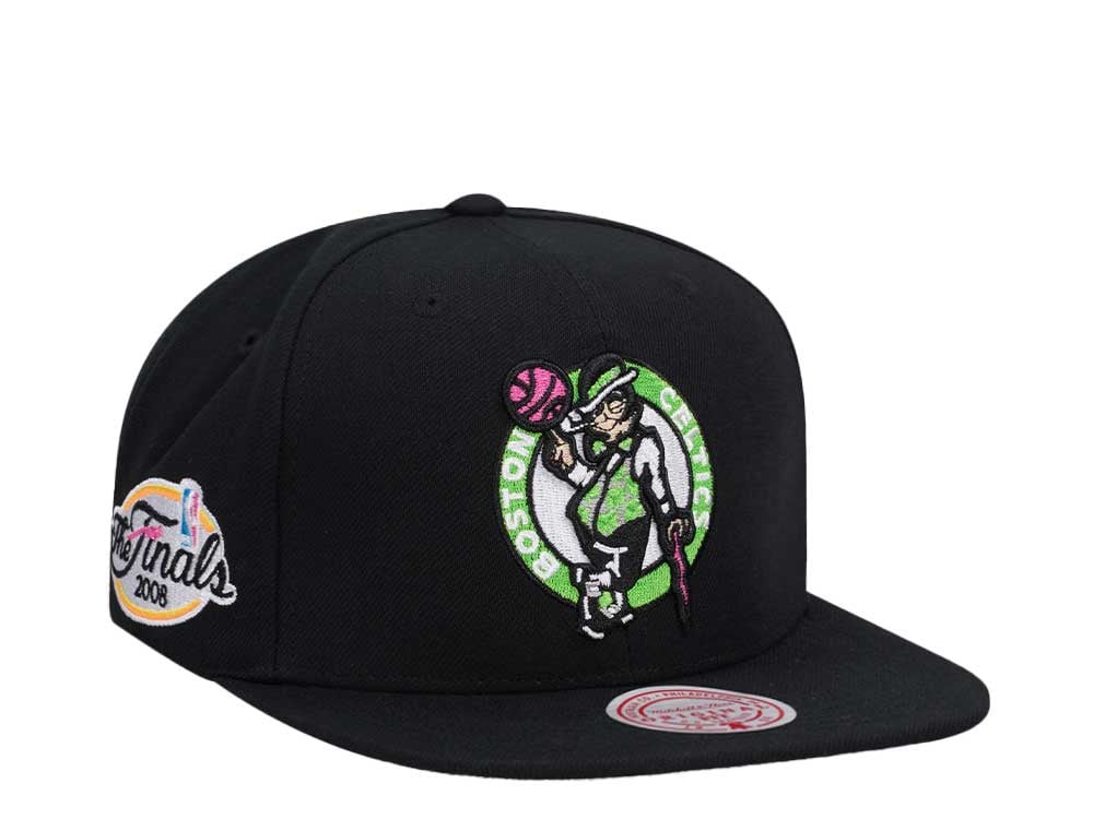 Mitchell & Ness Boston Celtics The Finals 2008 Neon Tropical Black Snapback Cap