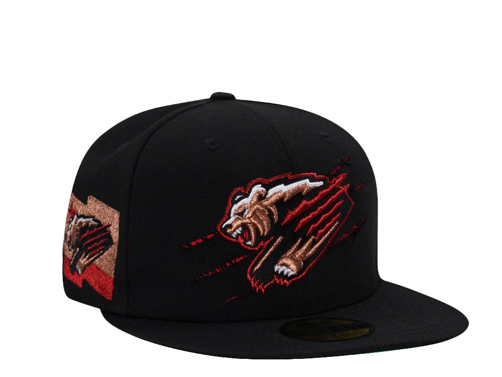 New Era Fresno Grizzlies Blood Claw Cut Distressed Black Prime Edition 59Fifty Fitted Cap