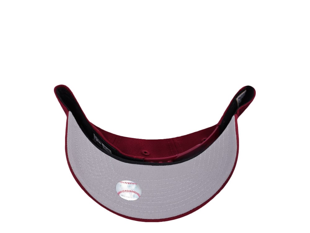 New Era Los Angeles Dodgers 60th Anniversary Cardinal Red Prime Edition 9Forty A Frame Snapback Cap