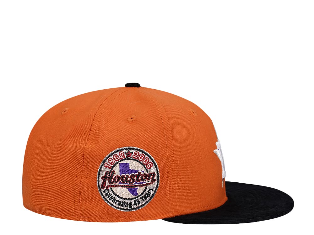 New Era Houston Astros 45 Years Cord Visor Edition Orange 59Fifty Fitted Cap