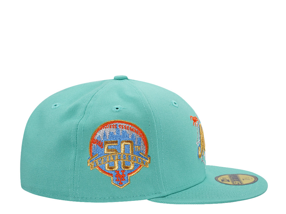 New Era New York Mets 50th Anniversary Clear Mint Prime Edition 59Fifty Fitted Cap