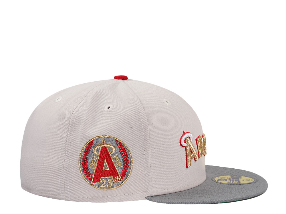 New Era Anaheim Angels 25th Anniversary Stone Gold Two Tone Edition 59Fifty Fitted Cap