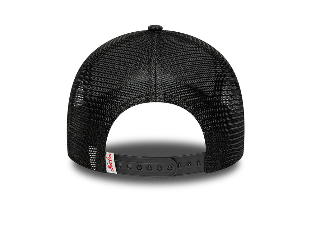 New Era Patch Black Denim Edition 9Forty A Frame Trucker Snapback Cap