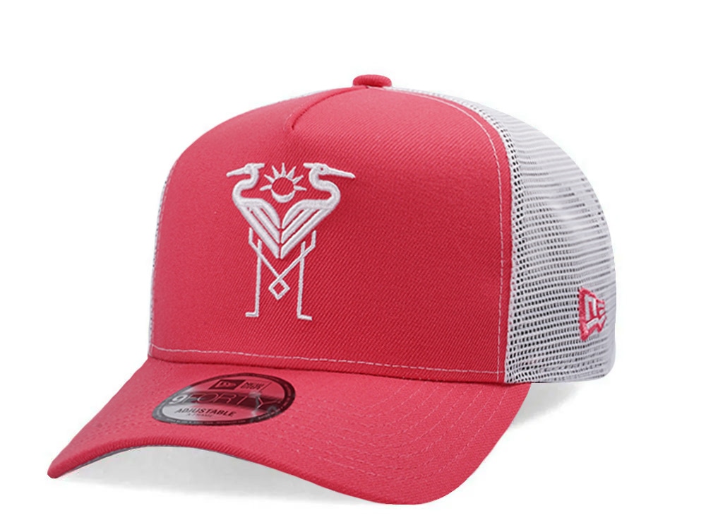 New Era Inter Miami Coral Prime Edition 9Forty A Frame Trucker Snapback Cap