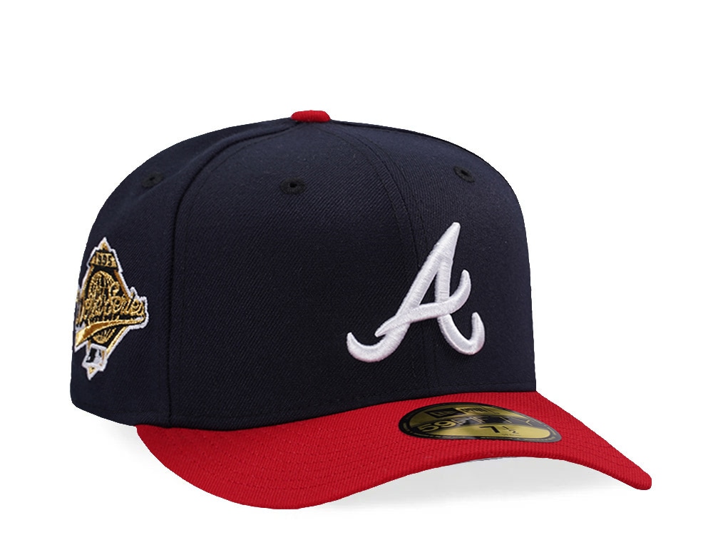 New Era Atlanta Braves World Series 1995 Navy Two Tone Edition Pre Curved 59Fifty Fitted Cap