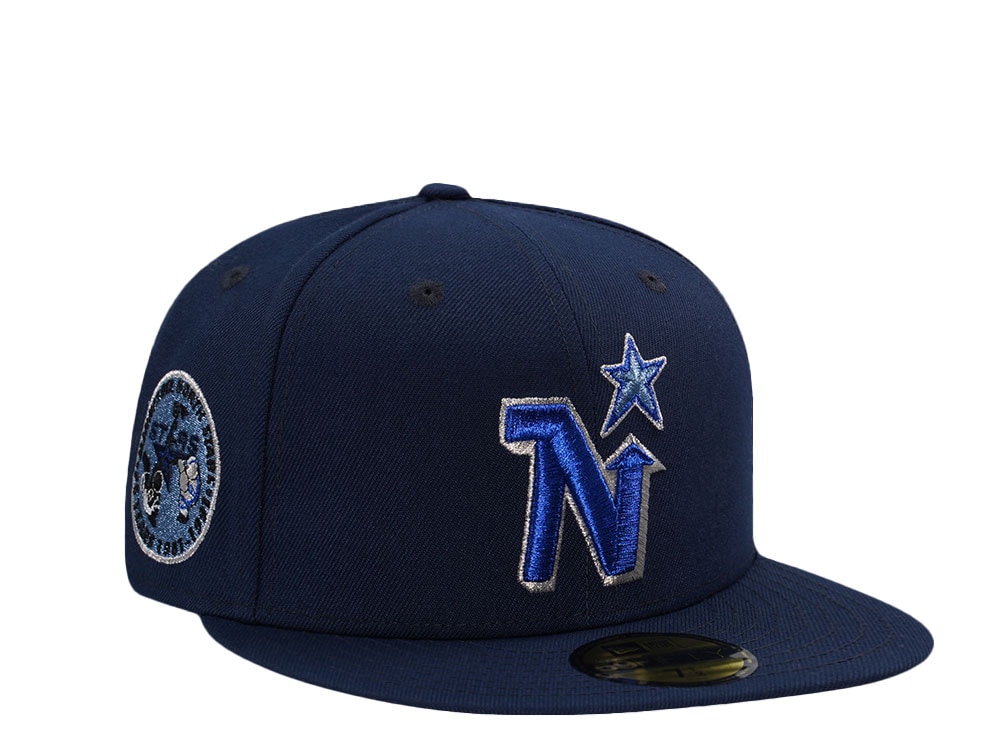 New Era Minnesota North Stars 25th Anniversary Ocean Blue Prime Edition 59Fifty Fitted Cap