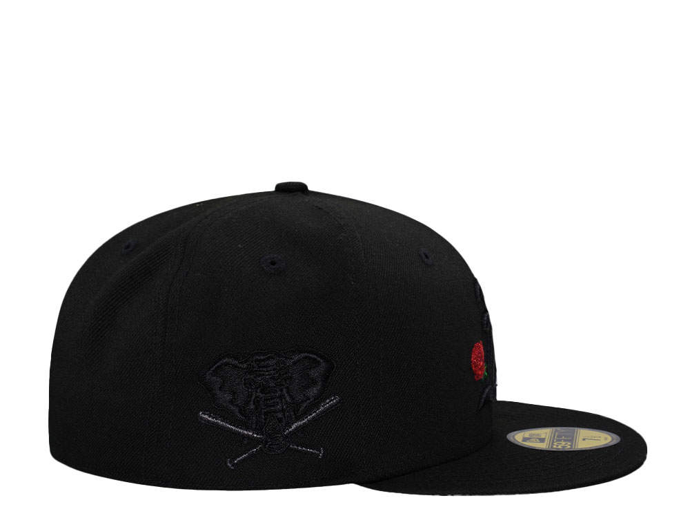 New Era Oakland Athletics Blackout Rose Edition 59Fifty Fitted Cap