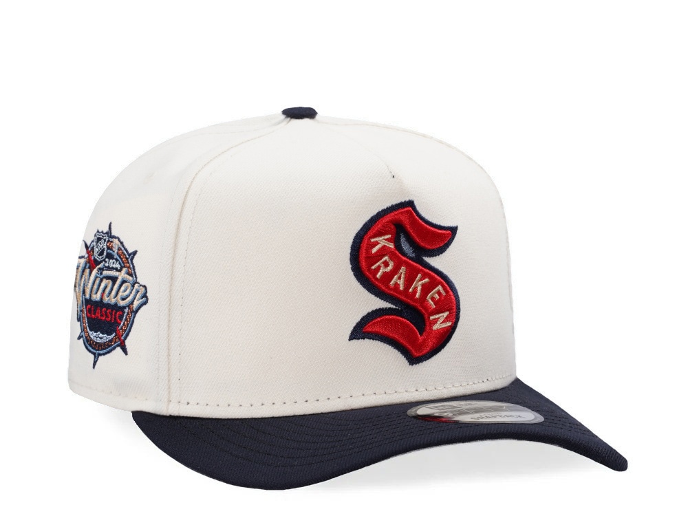 New Era Seattle Kraken Winter Classic Chrome Two Tone Edition 9Fifty A Frame Snapback Cap