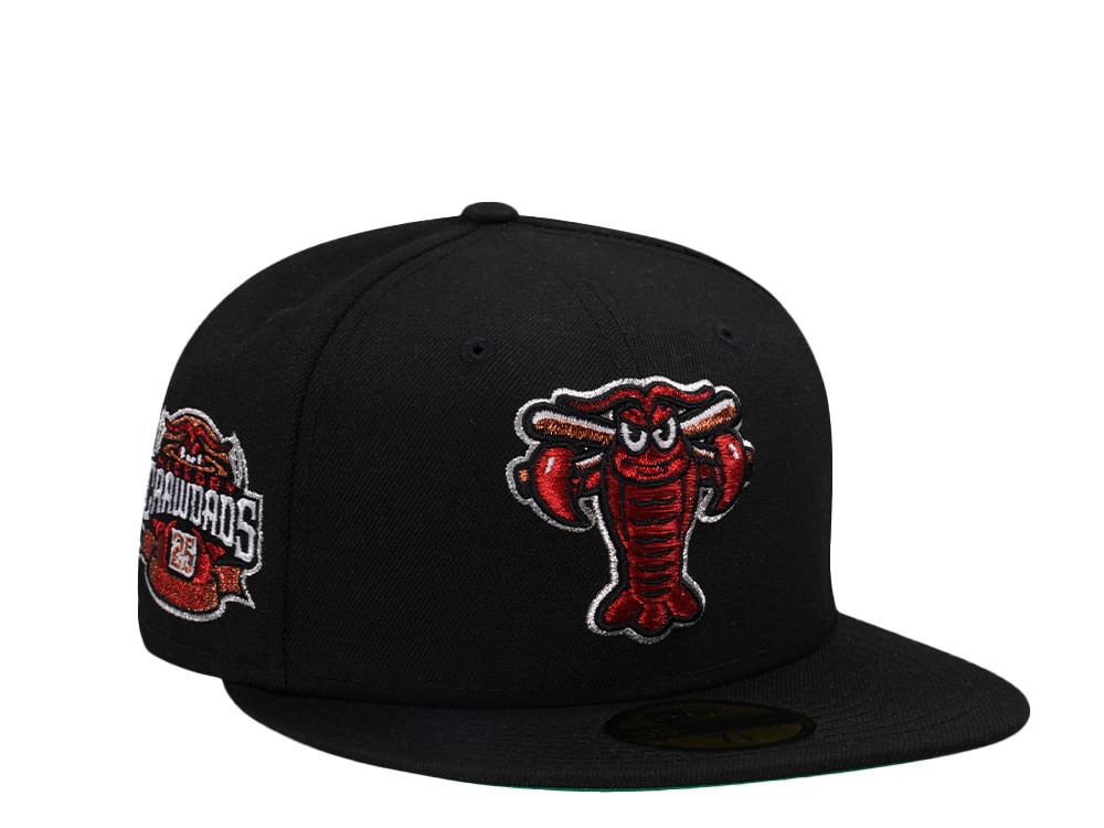 New Era Hickory Crawdads 25 Seasons Black Throwback 59Fifty Fitted Cap