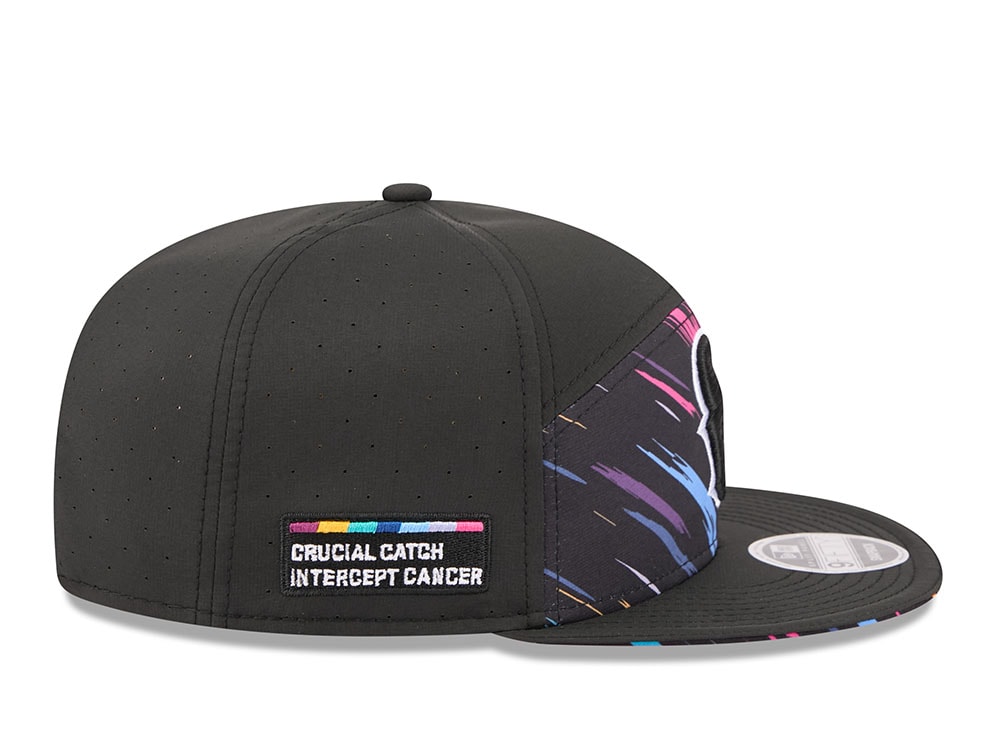 New Era Houston Texans Crucial Catch 2026 Black Edition 9Fifty Split Panel Snapback Cap