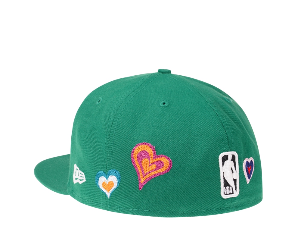 New Era Boston Celtics Green Chainstitchheart Edition 59Fifty Fitted Cap