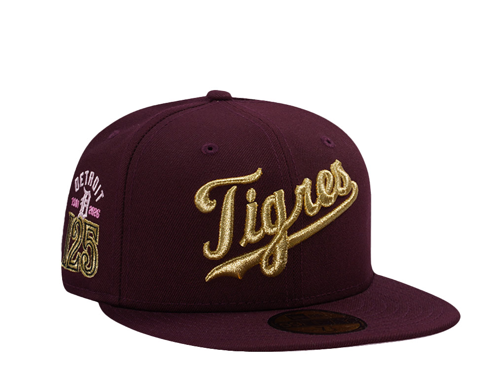New Era Detroit Tigers 125th Anniverary Maroon Prime Edition 59Fifty Fitted Cap