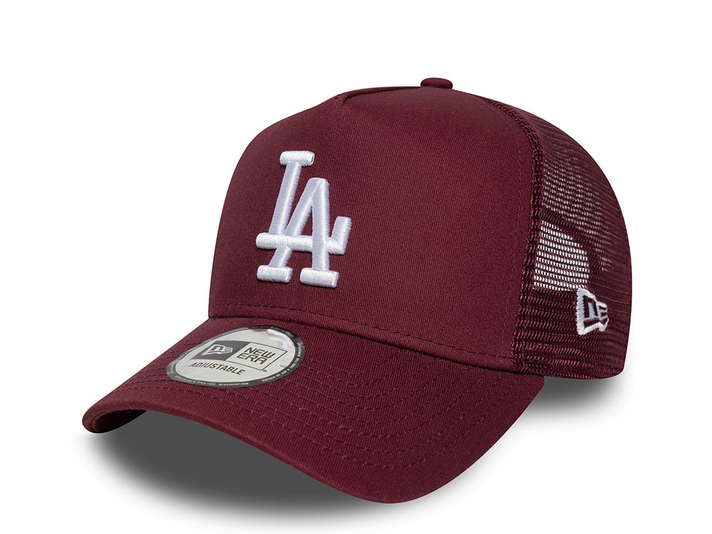 New Era Los Angeles Dodgers League Essential Maroon Edition 9Forty A Frame Trucker Snapback Cap