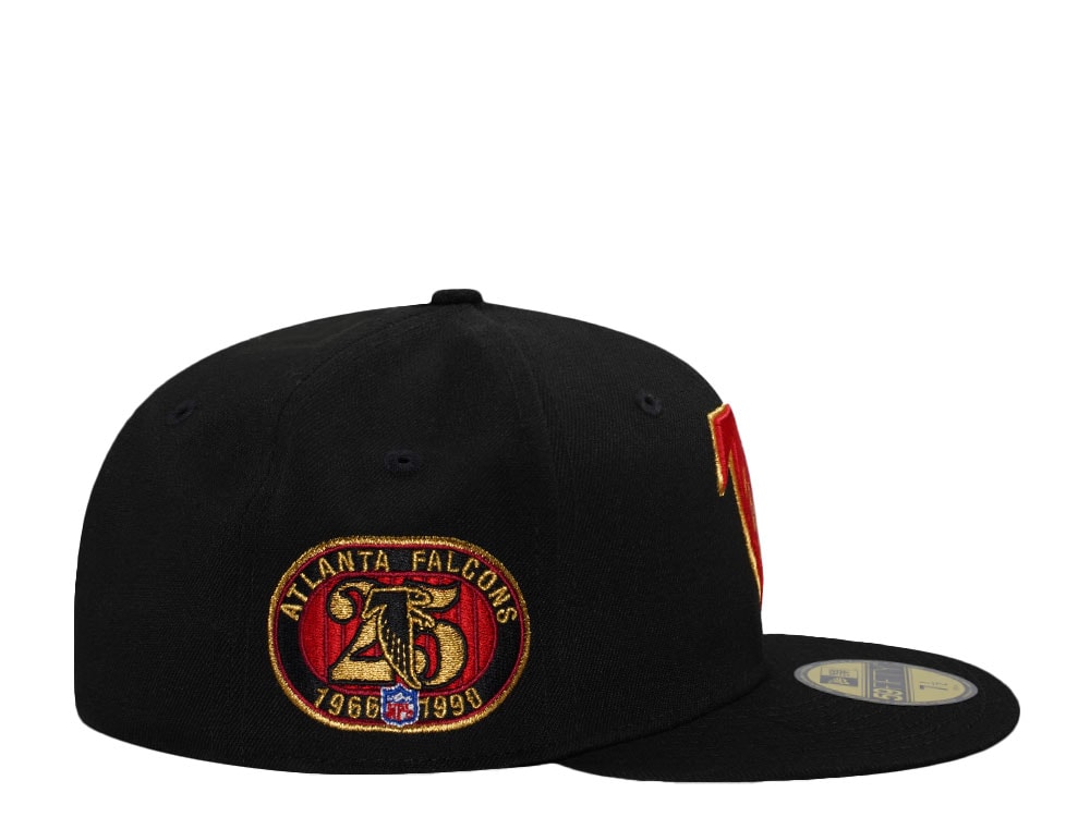 New Era Atlanta Falcons 25th Anniversary Metallic Black Prime Edition 59Fifty Fitted Cap