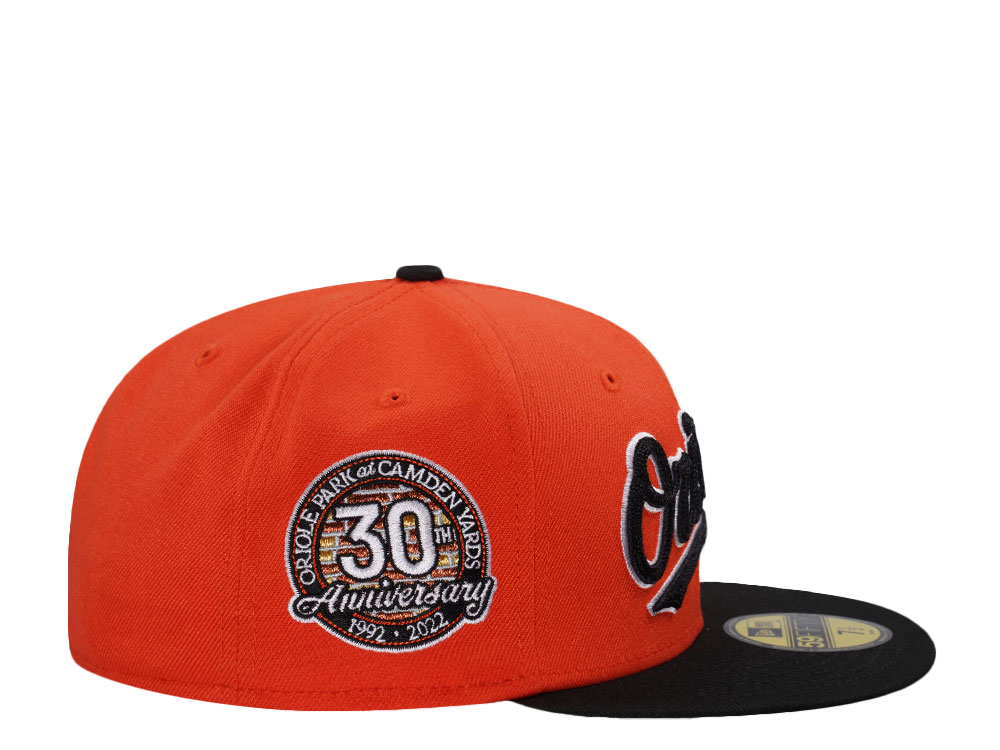 New Era Baltimore Orioles 30th Anniversary Orange Two Tone Edition 59Fifty Fitted Cap