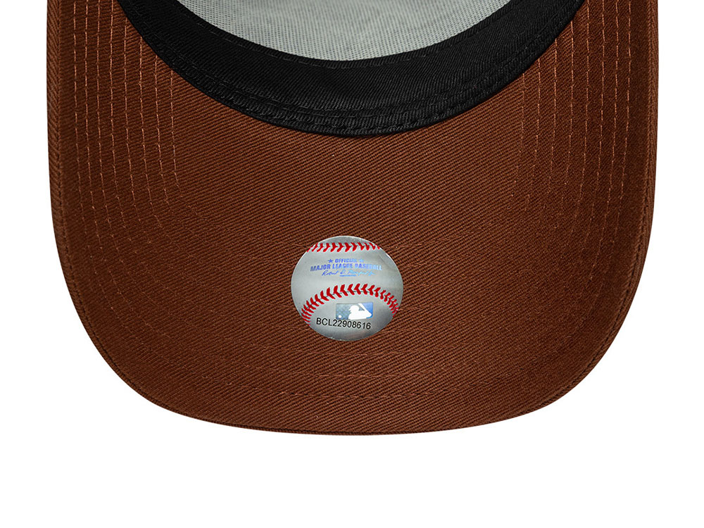 New Era New York Yankees Outline Brown Prime Edition 9Forty A Frame Trucker Snapback Cap