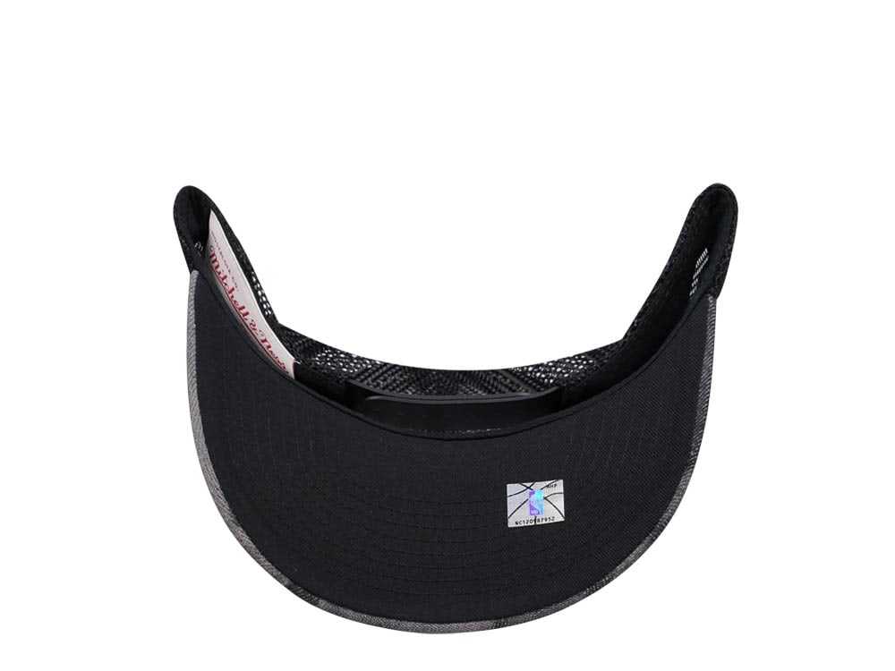 Mitchell & Ness Brooklyn Nets Burnt Ends Black Trucker Snapback Cap