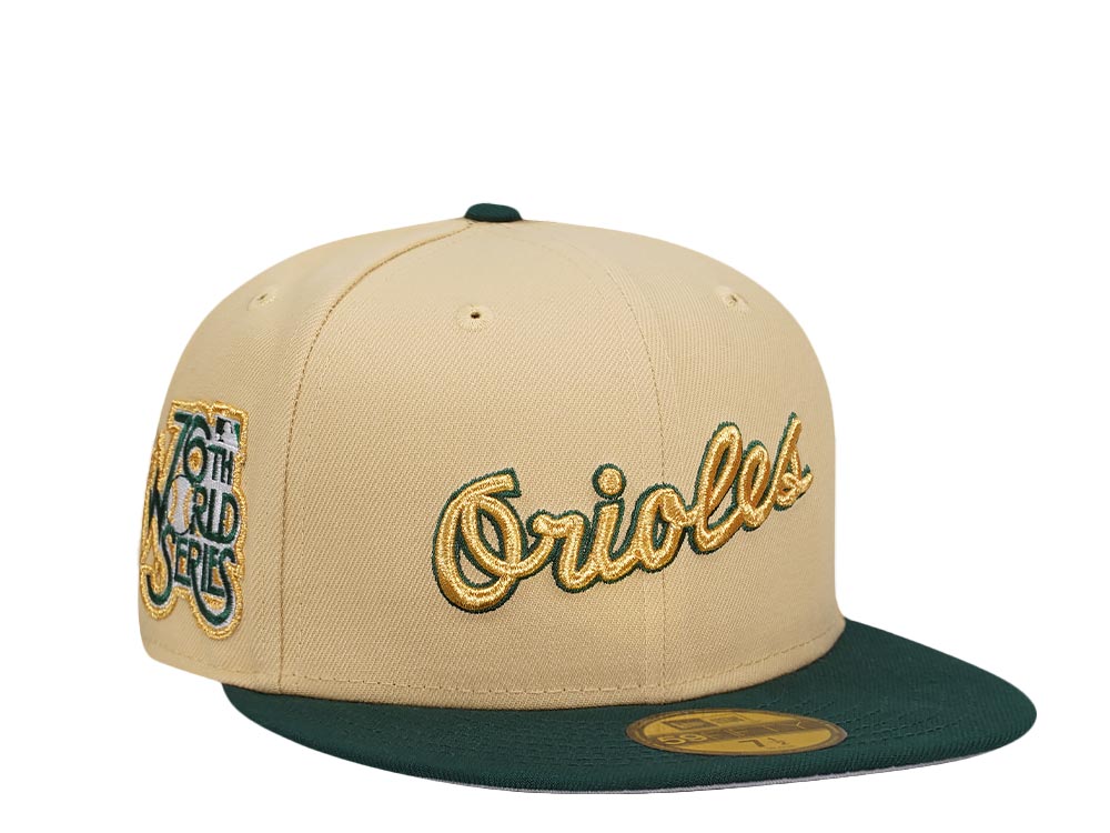 New Era Baltimore Orioles World Series 1979 Vegas Gold Two Tone Edition 59Fifty Fitted Cap
