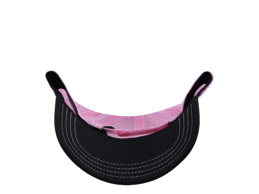 Von Dutch Oval Patch Flying Eye Pink Trucker Snapback Cap